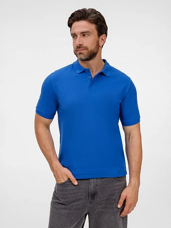 Рубашка поло унисекс Upswing, ярко-синяя