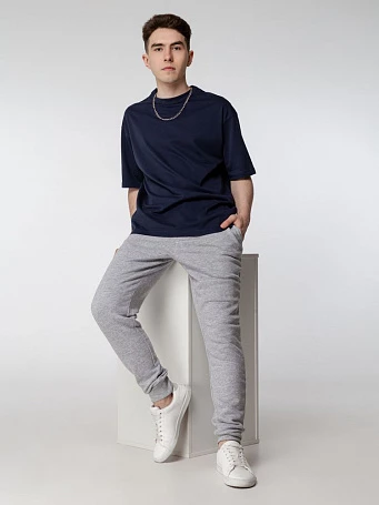 Футболка оверсайз мужская Boxy Men, синяя (джинс)