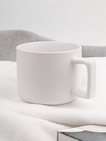 Чашка Jumbo в коробке матовая, белая