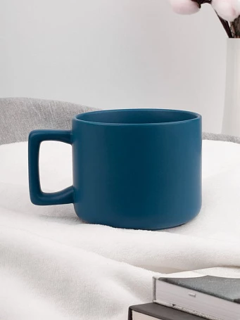 Чашка Jumbo в коробке матовая, морская волна