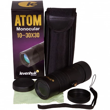 Монокуляр Atom 10-30х, линзы 30 мм