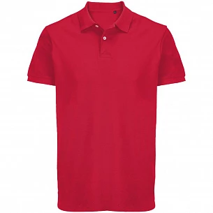 Рубашка поло унисекс Pacific, красная
