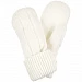 Варежки Knit Beat, белые (молочные)