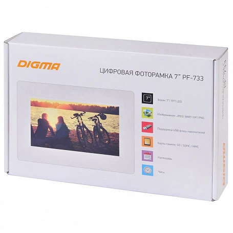 Цифровая фоторамка Digma PF-733, белая