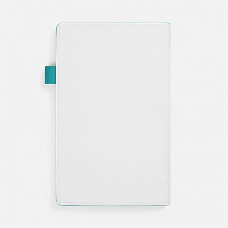 Ежедневник White Shall, недатированный, бело-бирюзовый