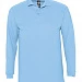 Рубашка поло мужская с длинным рукавом Winter II 210 голубая