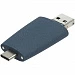 Флешка Pebble Universal, USB 3.0, серо-синяя, 32 Гб