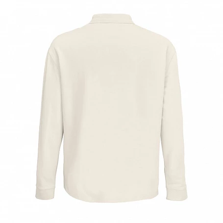 Рубашка поло оверсайз с длинным рукавом Heritage, молочная