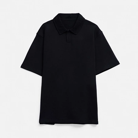 Рубашка поло унисекс Tiimi, черная