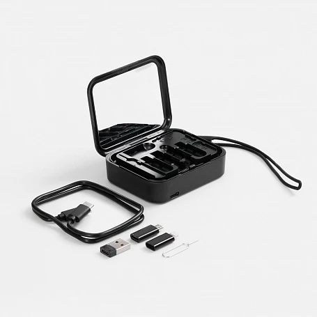 Набор для ухода за гаджетами с беспроводной зарядкой Rules, черный