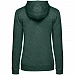 Толстовка с капюшоном женская Hoodie, темно-зеленый меланж