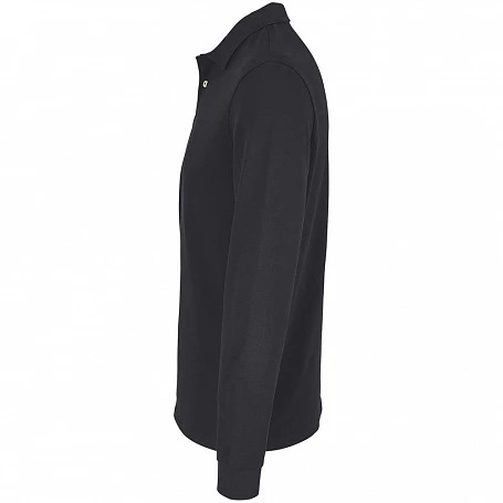 Рубашка поло унисекс с длинным рукавом Pacific LSL, черная