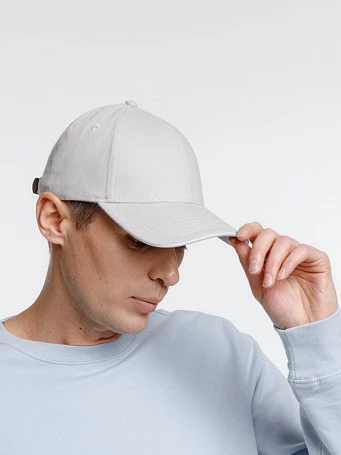 Бейсболка Spiker, серая с белым