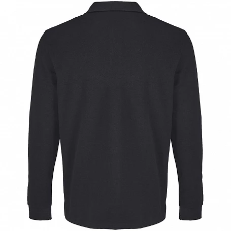 Рубашка поло унисекс с длинным рукавом Pacific LSL, черная