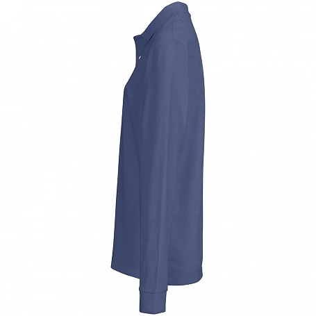 Рубашка поло унисекс с длинным рукавом Pacific LSL, синяя (джинс)