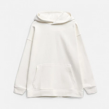 Худи оверсайз унисекс Snuggie, молочно-белое