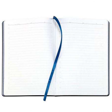 Ежедневник Bookmark, недатированный, черный с синим