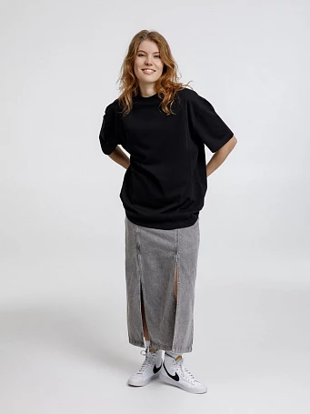 Футболка оверсайз унисекс Sideline, черная