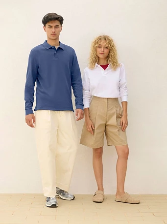 Рубашка поло унисекс с длинным рукавом Pacific LSL, красная