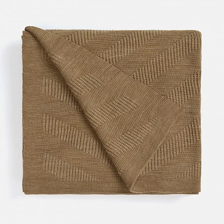 Плед Locus Solus, коричнево-бежевый меланж