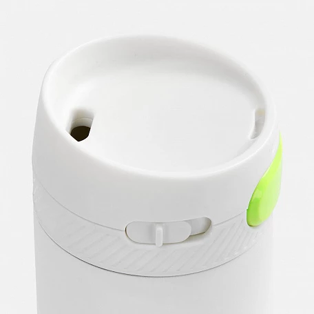 Термостакан X1 с цветной кнопкой, белый с желтым