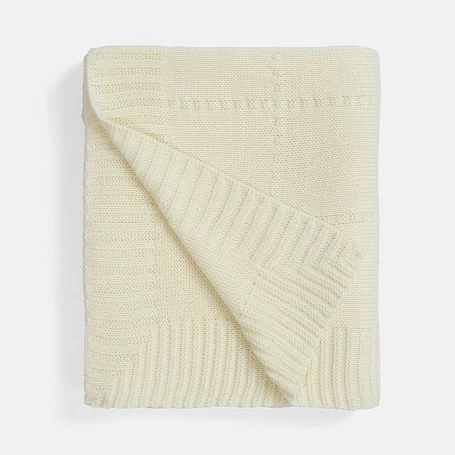 Плед Quadrisma, белый (молочный)