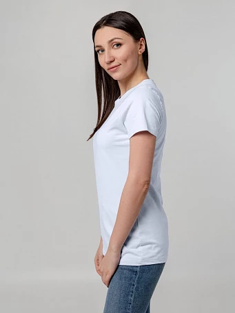 Футболка женская T-bolka Stretch Lady, белая (холодный оттенок)