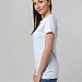 Футболка женская T-bolka Stretch Lady, белая (холодный оттенок)
