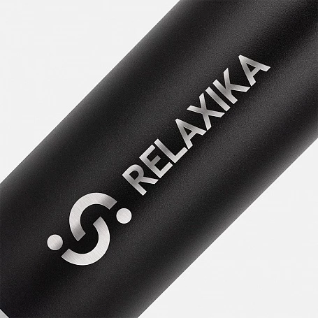 Термос Relaxika 1000 со стикерпаком, черный