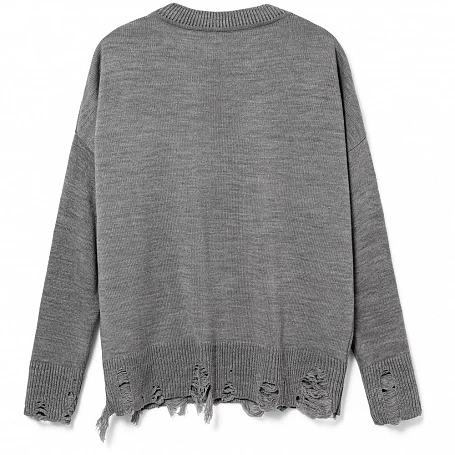 Джемпер оверсайз унисекс Grunge, серый