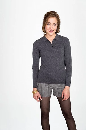 Рубашка поло женская с длинным рукавом Perfect LSL Women, ярко-синяя