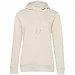 Толстовка с капюшоном женская BNC Inspire (Organic), молочно-белая