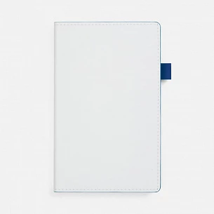 Ежедневник White Shall, недатированный, бело-синий
