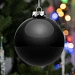 Елочный шар Finery Gloss, 10 см, глянцевый черный