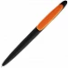 Ручка шариковая Prodir DS5 TRR-P Soft Touch, черная с оранжевым