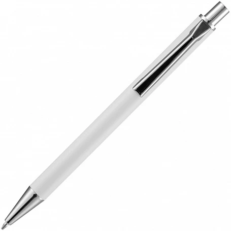 Ручка шариковая Lobby Soft Touch Chrome, белая