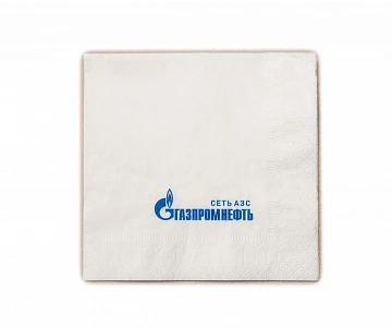 Бумажные салфетки Газпром 24*24 см 1 слой, max количество цветов 3