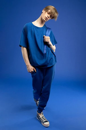 Футболка унисекс оверсайз T2, синяя