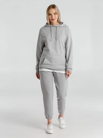 Толстовка с капюшоном унисекс Hoodie, серый меланж