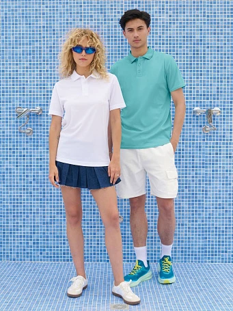 Рубашка поло унисекс Pitcher, черная