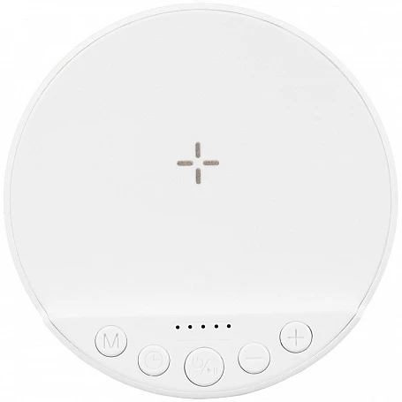 Bluetooth-колонка с беспроводной зарядкой relaxTime, белая