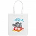 Холщовая сумка «Морские обитатели», молочно-белая