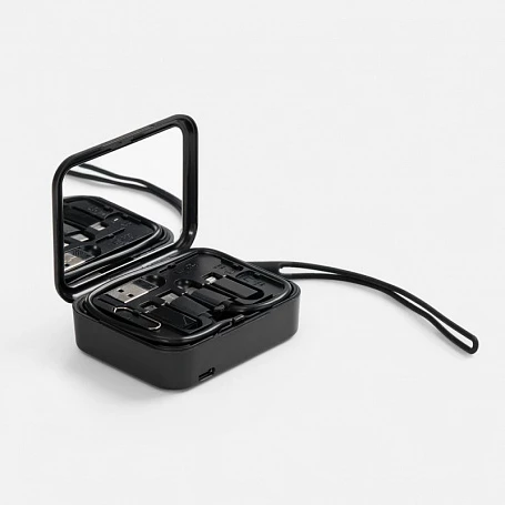 Набор для ухода за гаджетами с беспроводной зарядкой Rules, черный