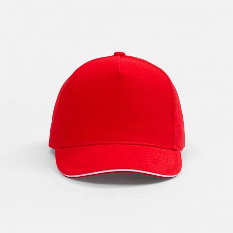Бейсболка Classic 2.0, красная с белым кантом