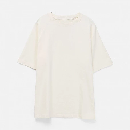 Футболка оверсайз унисекс Avenu, молочно-белая