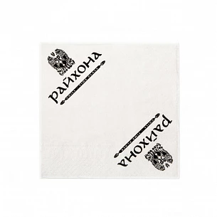Бумажные салфетки с тиснением по краю 20*20 см 1 слой, 1 цвет
