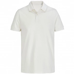 Рубашка поло унисекс Pacific, молочно-белая