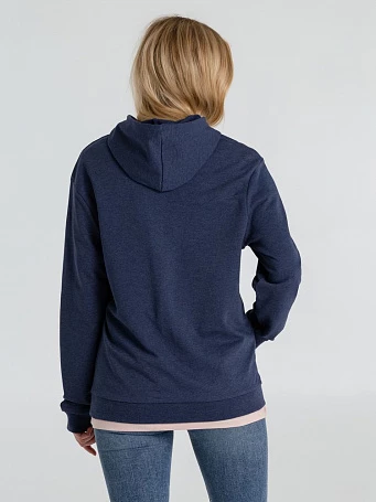 Толстовка с капюшоном унисекс Hoodie, синий меланж