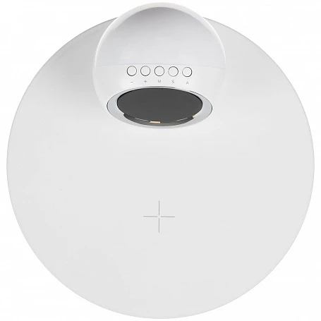 Станция беспроводной зарядки с часами и подсветкой GlobeBee, белая