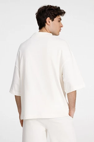 Футболка оверсайз унисекс T9, молочно-белая